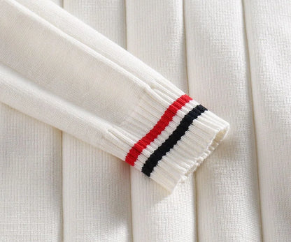 THOM BROWNE || Classic Stripe Long-Sleeved Knit Pullover