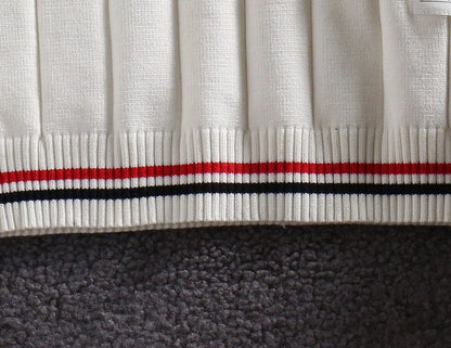 THOM BROWNE || Classic Stripe Long-Sleeved Knit Pullover