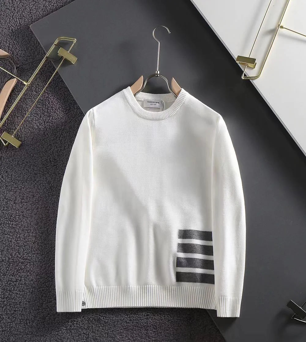 THOM BROWNE || Merino Sleeve Wool Pullover 2Color