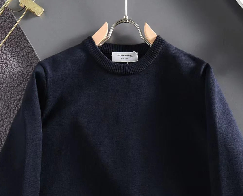 THOM BROWNE || Merino Sleeve Wool Pullover 2Color