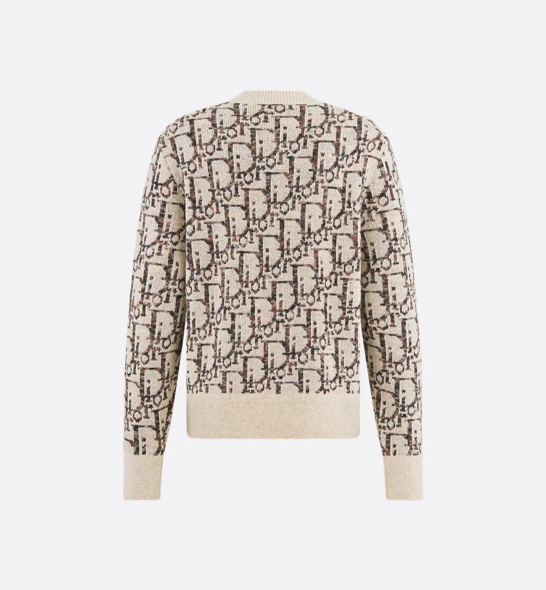 CHRISTIAN DIOR || Men Dior Round Neck Shearing Wool Jacquard Sweater