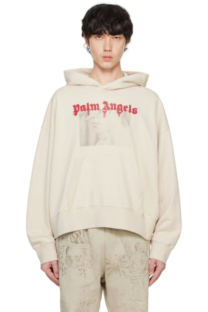 PALM ANGELS ||  Portrait Pencil Hoodie For Men