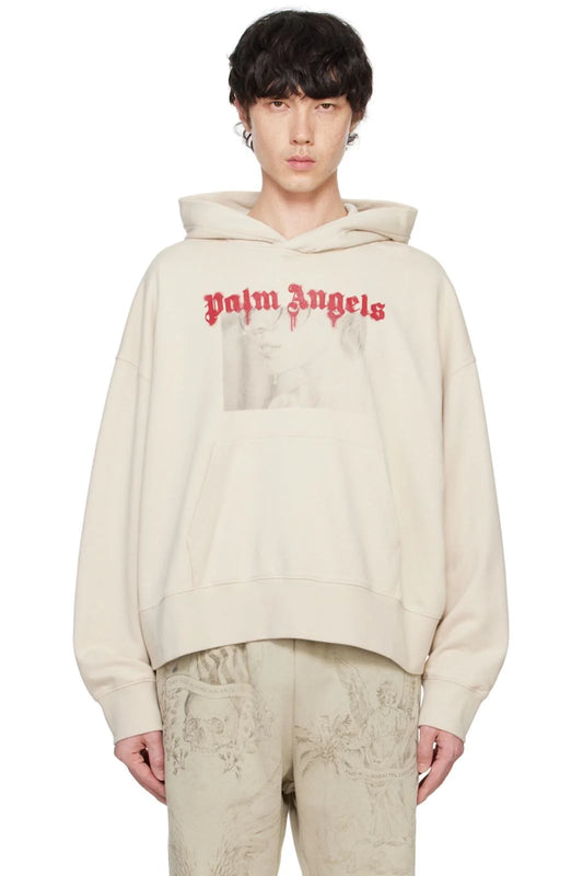 PALM ANGELS ||  Portrait Pencil Hoodie For Men