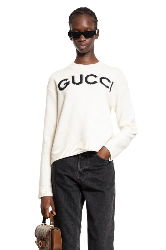 GUCCI || Gucci Intarsia-Logo Wool Sweater For Women