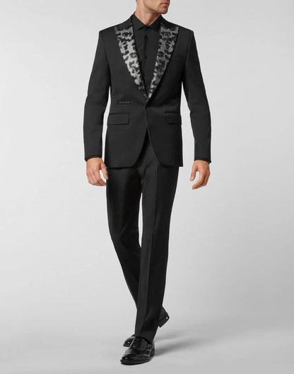 PHILIPP PLEIN || Blazer Lord Fit Swarovski Leopard Design