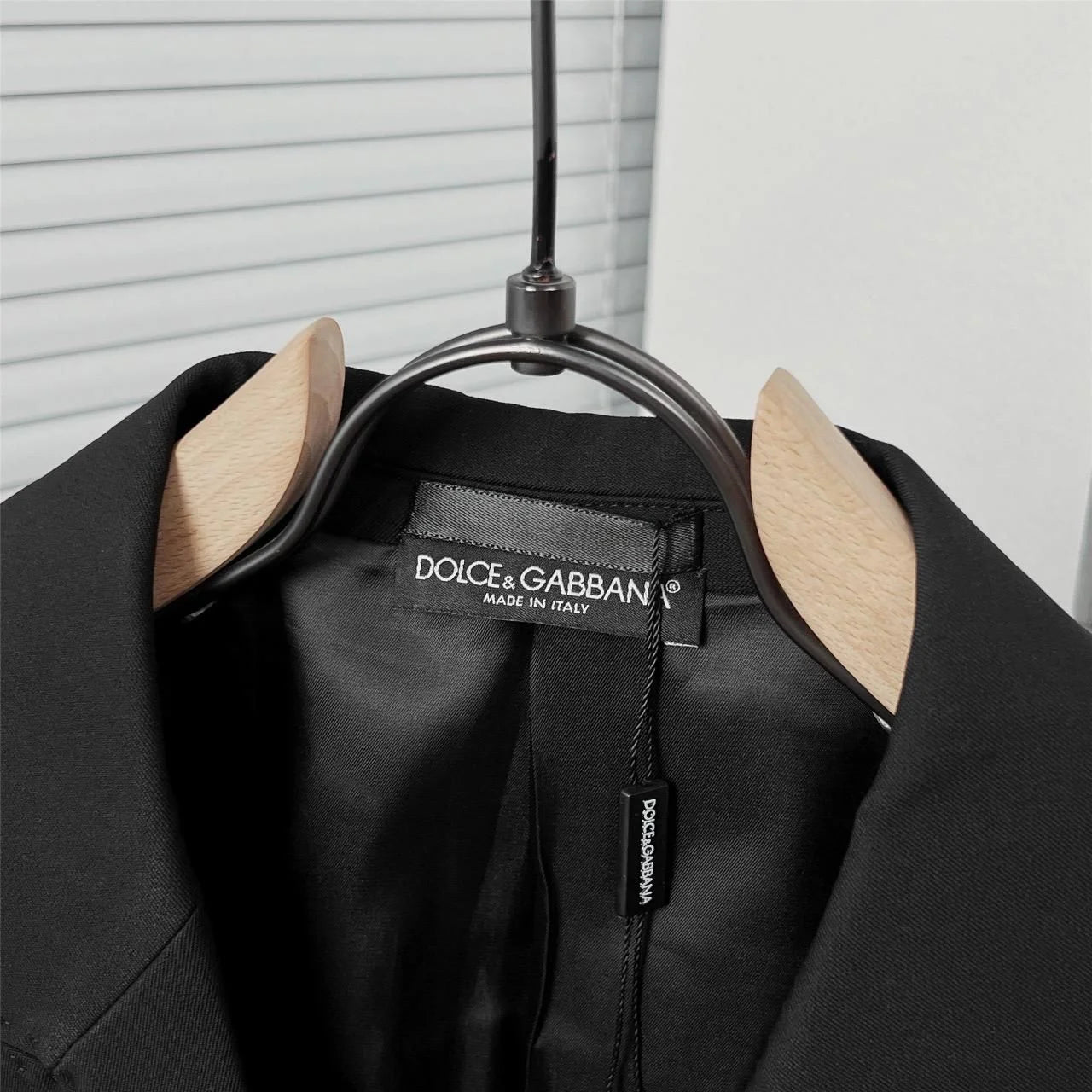 DOLCE GABBANA || Men's Black Jersey Jacket Blazer With Patch