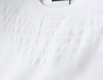 EMP*RIO ARM*NI || Logo-Embroidered Cotton Long Sleeves T-Shirt