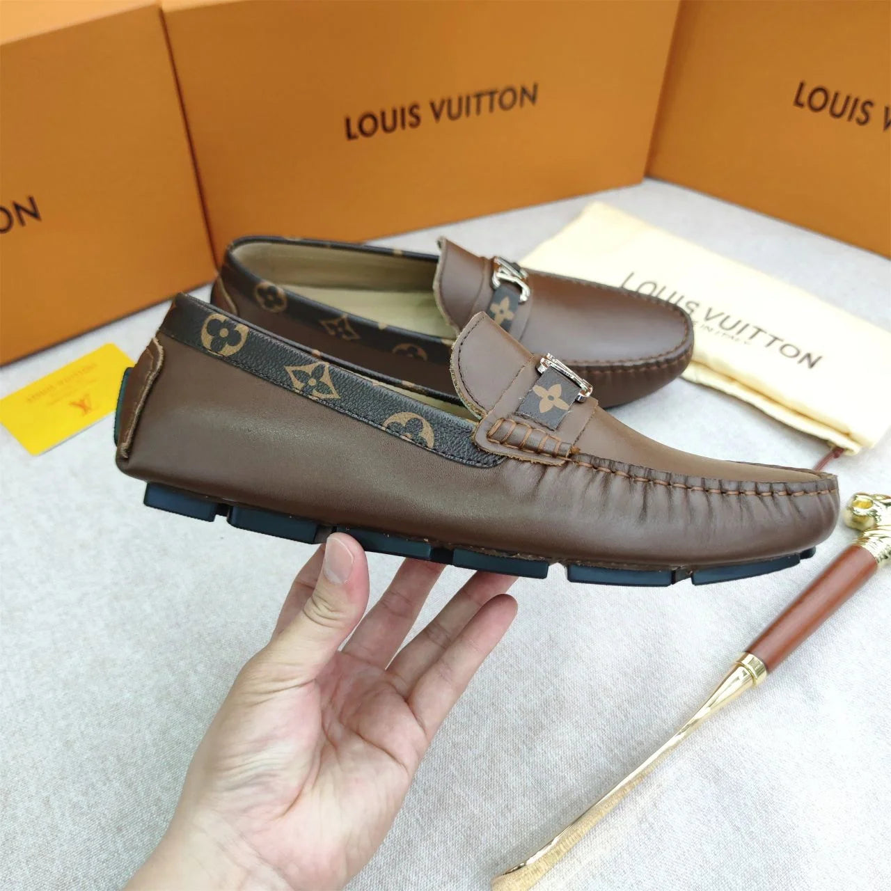 LOUIS VUITTON || Monte Carlo Moccasins - Luxury Black /Brown