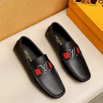 LOUIS VUITTON || Monte Carlo Mocassin LV Monochrome Leather Black Loafers