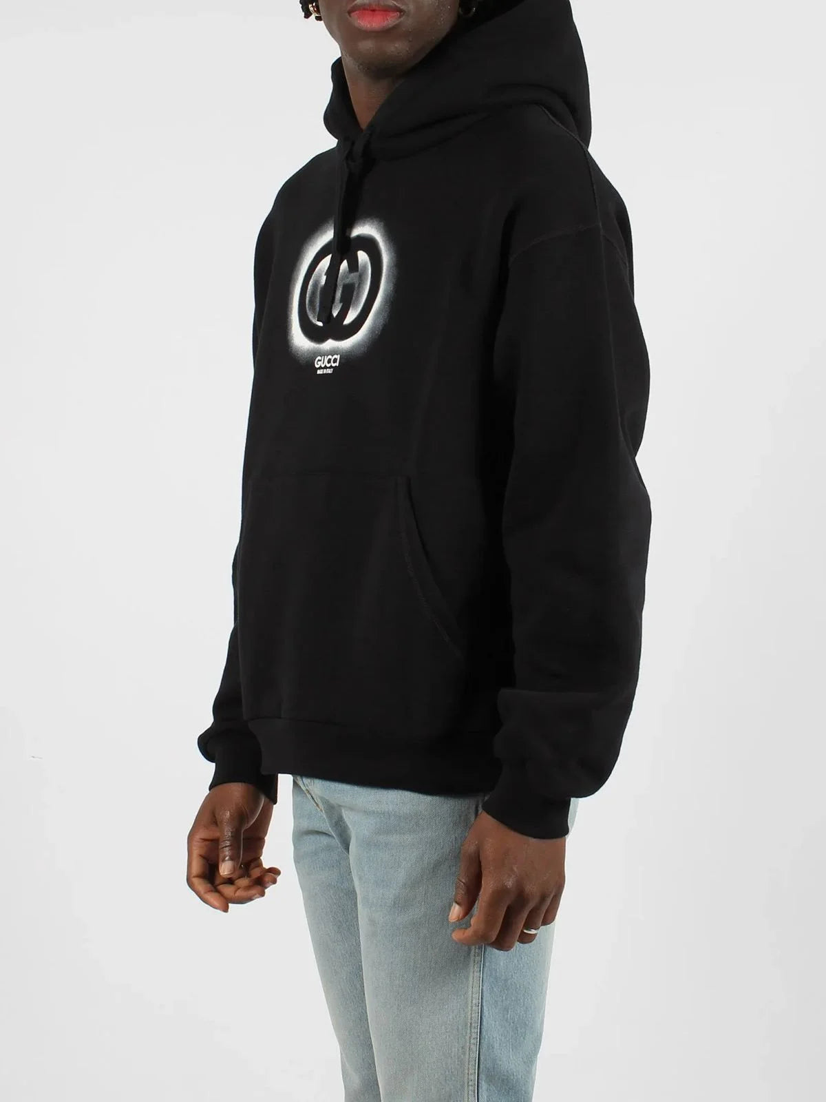 GUCCI || Cotton Jersey Hooded Sweatshirt In Black