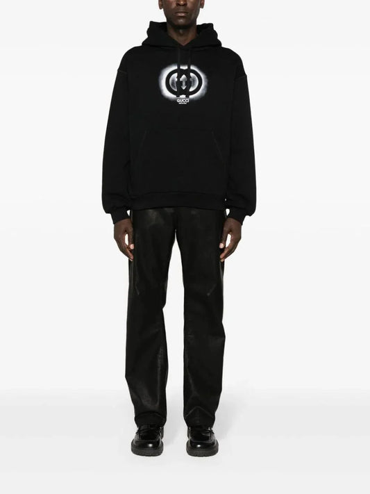 GUCCI || Cotton Jersey Hooded Sweatshirt In Black