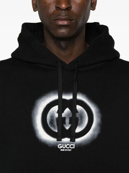 GUCCI || Cotton Jersey Hooded Sweatshirt In Black