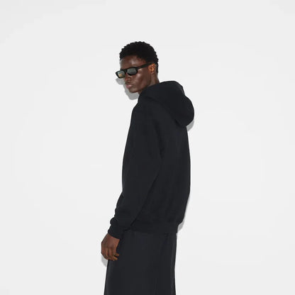 GUCCI || Cotton Jersey Hooded Sweatshirt Hoodie In Black