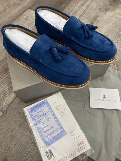 BRUNELLO CUCINELLI || Putney Tassel Sued Leather Loafer