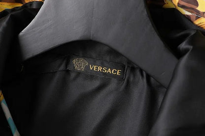 VERSACE || Fendace Zucca FF Logo Printed Hoodie Bomber Jacket