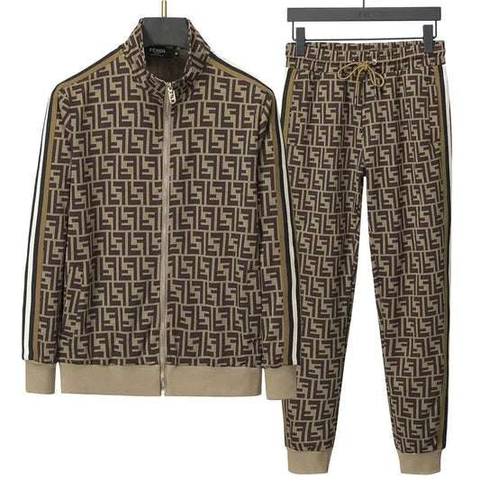 FENDI || Brown Monogram Print Imported Premium Tracksuit