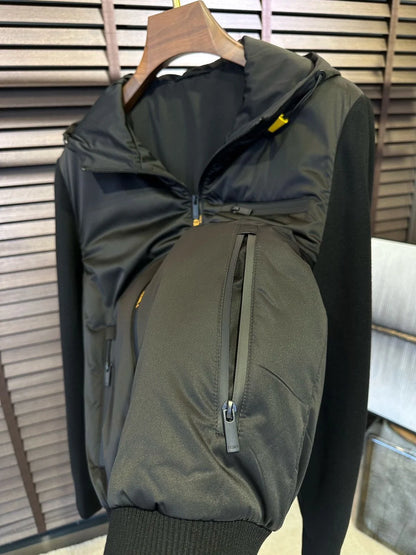 FENDI || Men's Black Technical Ski Hood Jacket