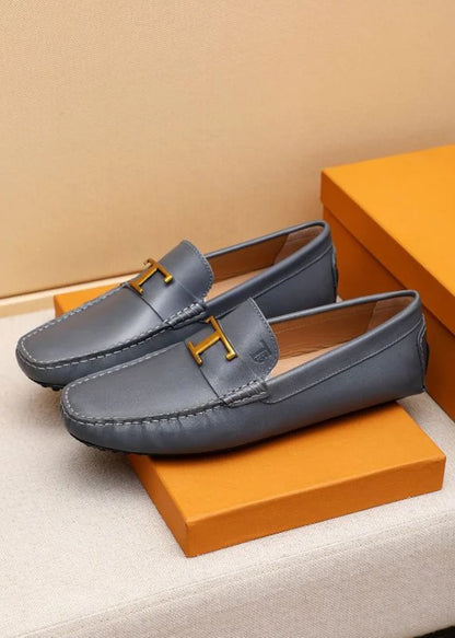 TODS || Timeless Gommino T Logo Black/Grey Loafers