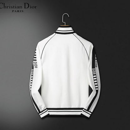 CHRISTIAN DIOR || DIOR Contrast Logo Taping White Tracksuit