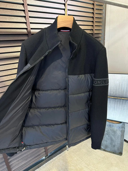 MONCLER || Padded Wool Blend Cardigan Puffer Jacket