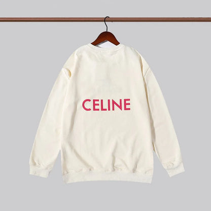 CELINE || Celine Embroidered Sweatshirt In Fleece Wool