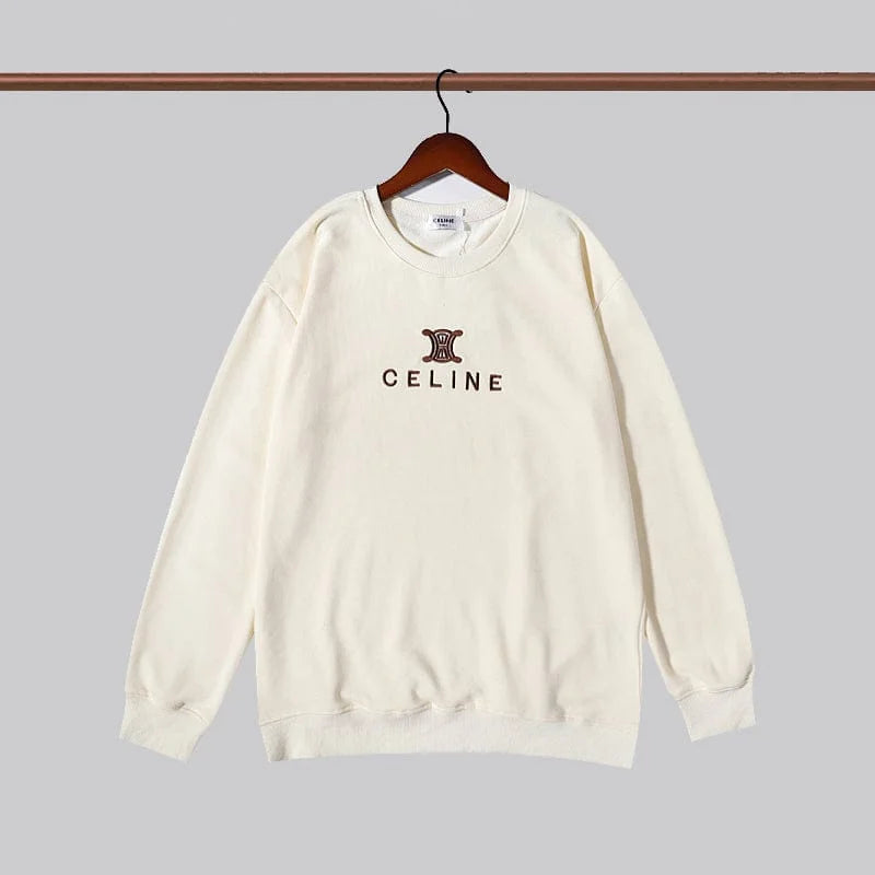 CELINE || Celine Embroidered Sweatshirt In Fleece Wool