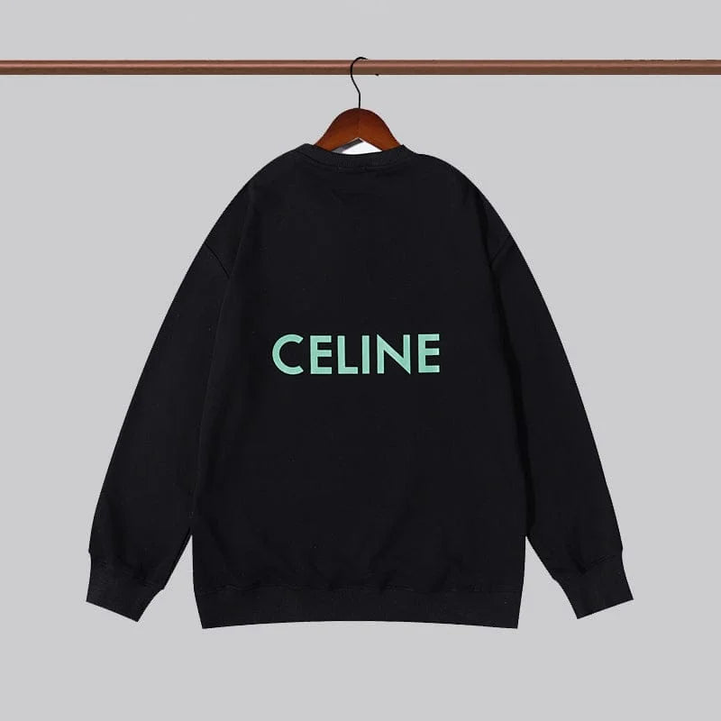 CELINE || Celine Embroidered Sweatshirt In Fleece Wool