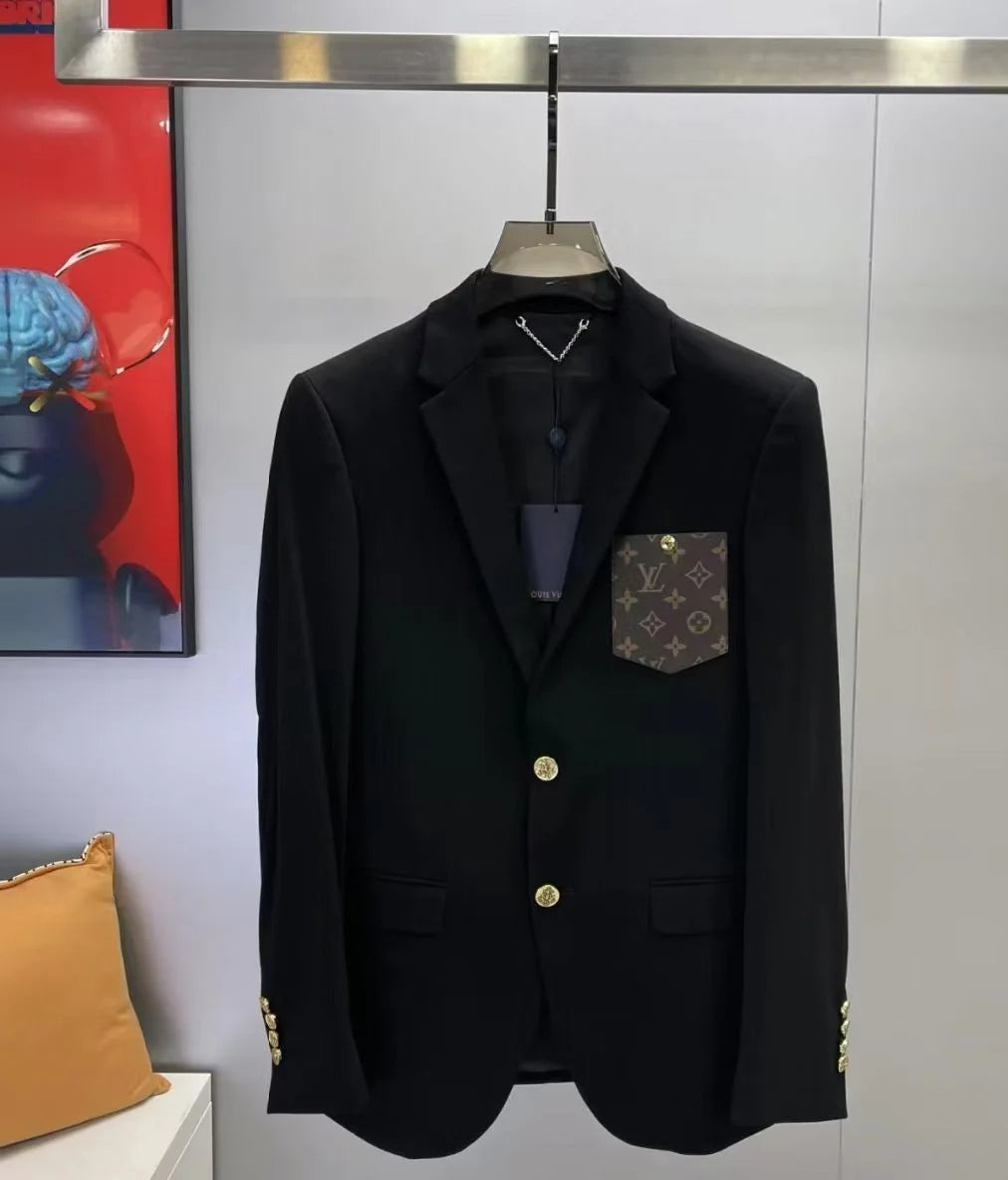 LOUIS VUITTON || Men's Stylish Letter Embroidery Long Sleeve Suit Blazers