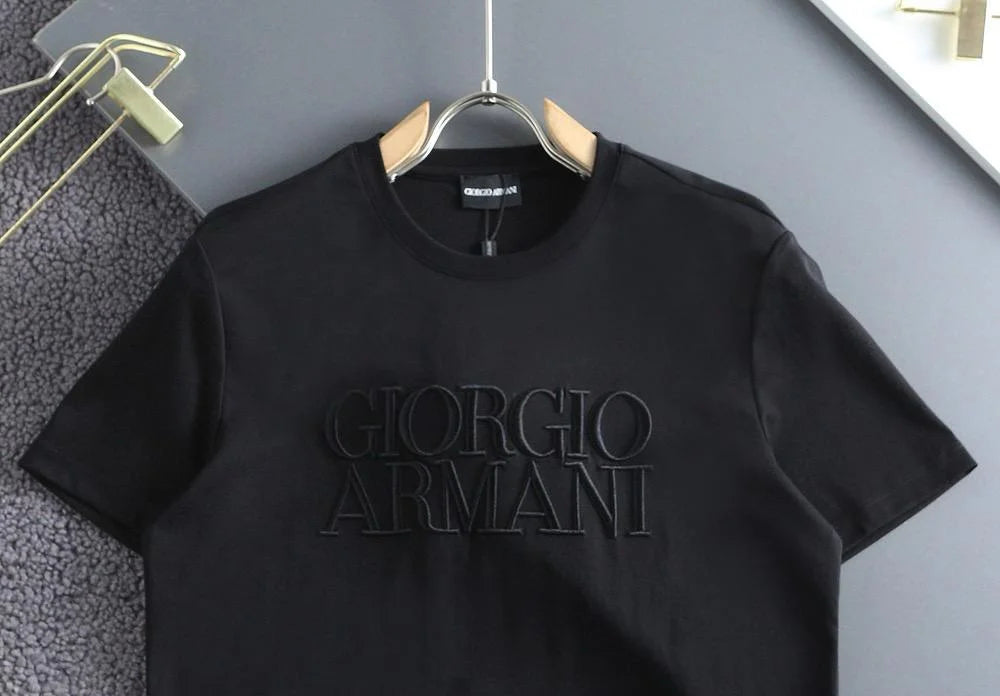 GIORGIO ARMANI || Logo-Embroidered Cotton T-Shirt – FASHION MYST GIORGIO ARMANI || Logo-Embroidered Cotton T-Shirt – FASHION MYST