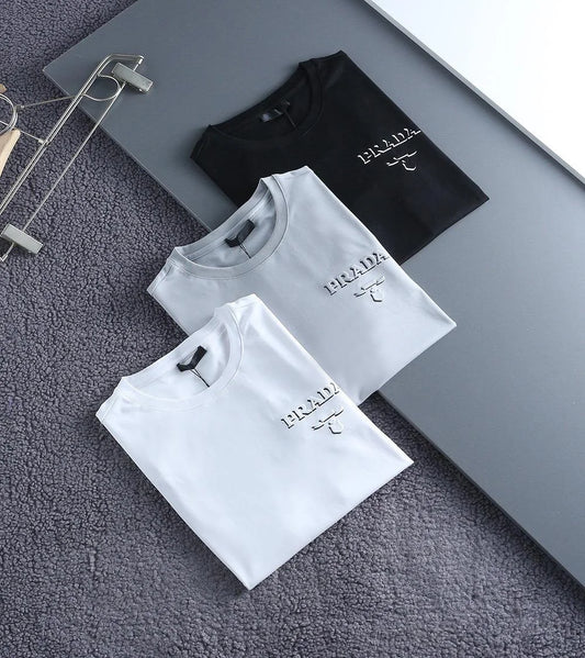 PRADA || Raised Logo Round-Neck Oversized T-Shirt