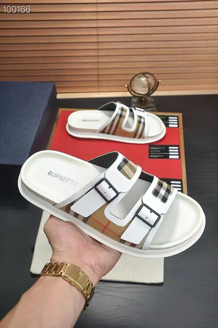 Burberry Logo Slides – White | Men’s Luxury Designer Sandals  |  Size: 9M Burberry Slides & Flip Flops for Men | Sandals | FARFETCH US main image 4