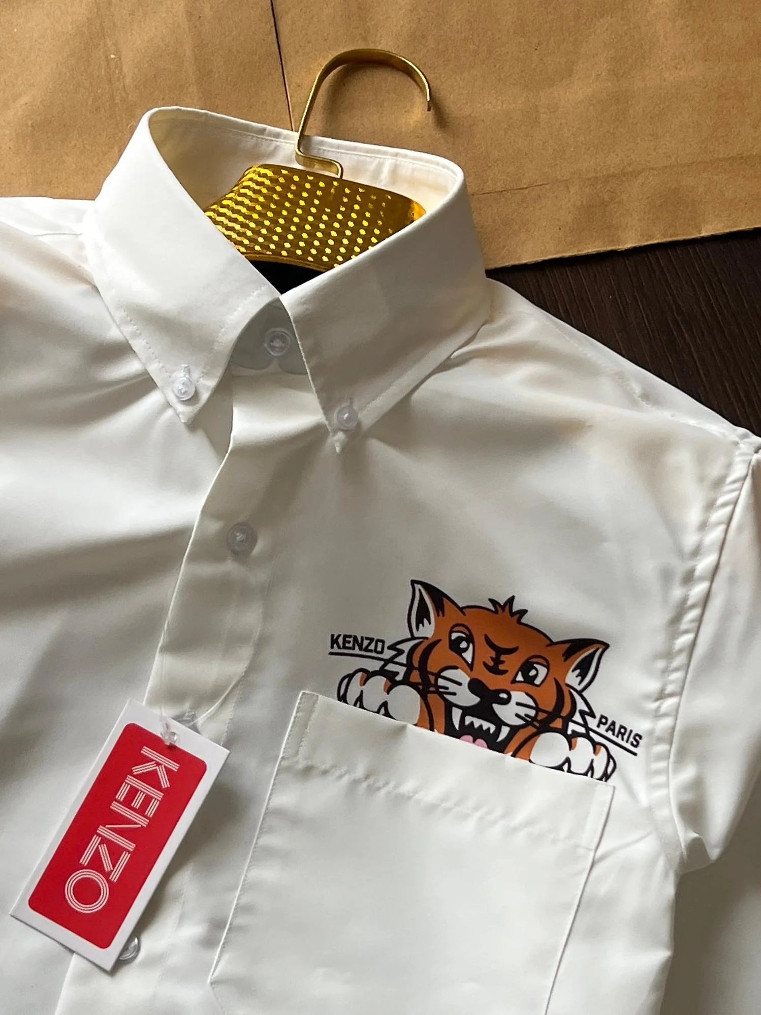 KENZO || Happy Tiger Pocket Casual Shirt For Men – FASHION MYST