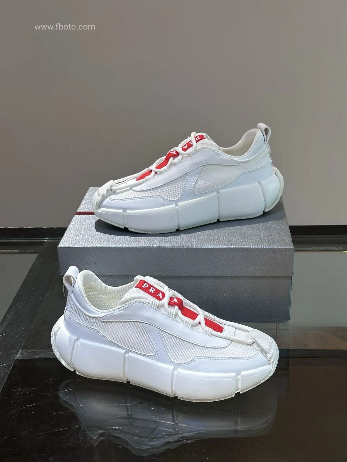 PRADA || 3D Cloudbust Thunder Technical White Sneakers – FASHION MYST