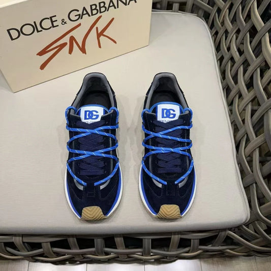 DOLCE & GABBANA || DG Runner Blue Suede Sneaker