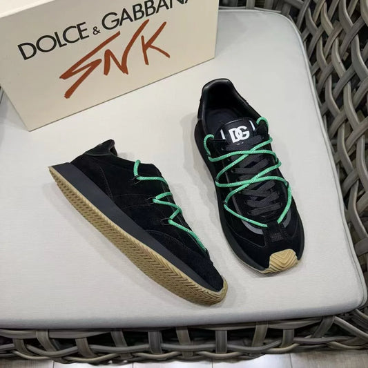 DOLCE & GABBANA || DG Runner Black Suede Sneaker