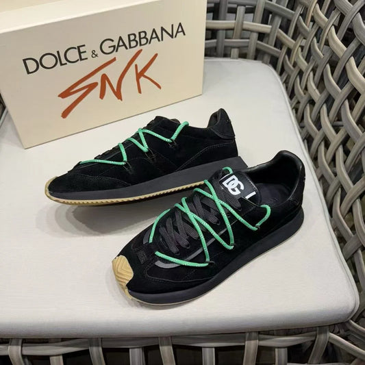DOLCE & GABBANA || DG Runner Black Suede Sneaker