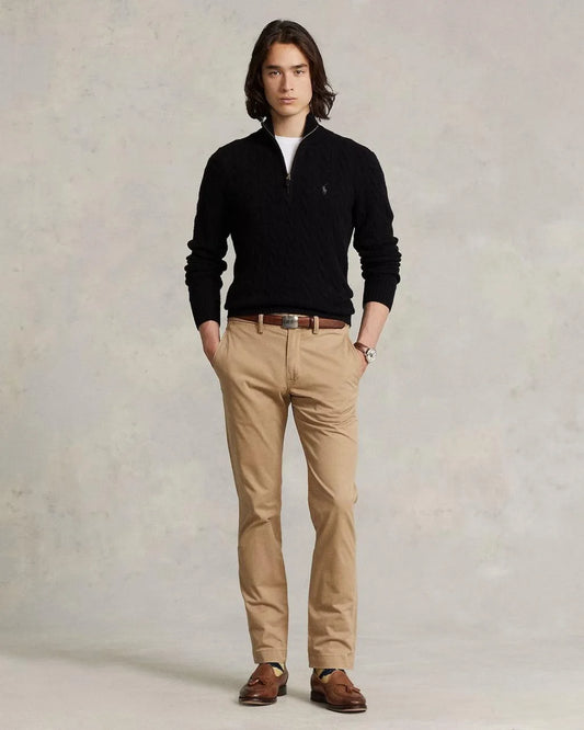 POLO RALPH LAauren || Cable-Knit Cotton Quarter-Zip Jumper