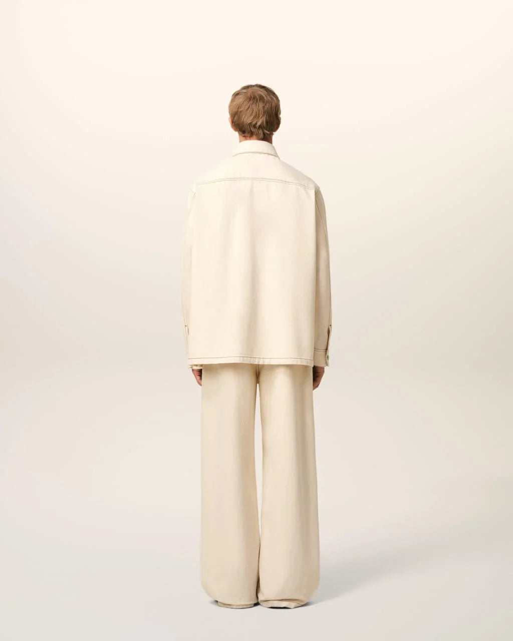 AMI PARIS || Beige Cotton AMI DE COEUR Overshirt Shacket