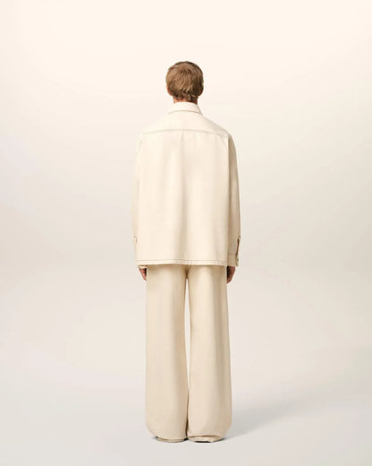 AMI PARIS || Beige Cotton AMI DE COEUR Overshirt Shacket