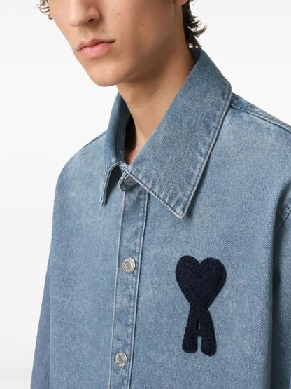 AMI Paris || Ami de Coeur denim Shacket Shirt