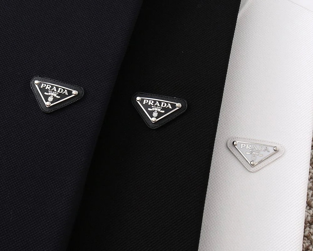 PRADA || Long Sleeve Polo Shirt With Zipper Collar- FASHION MYST