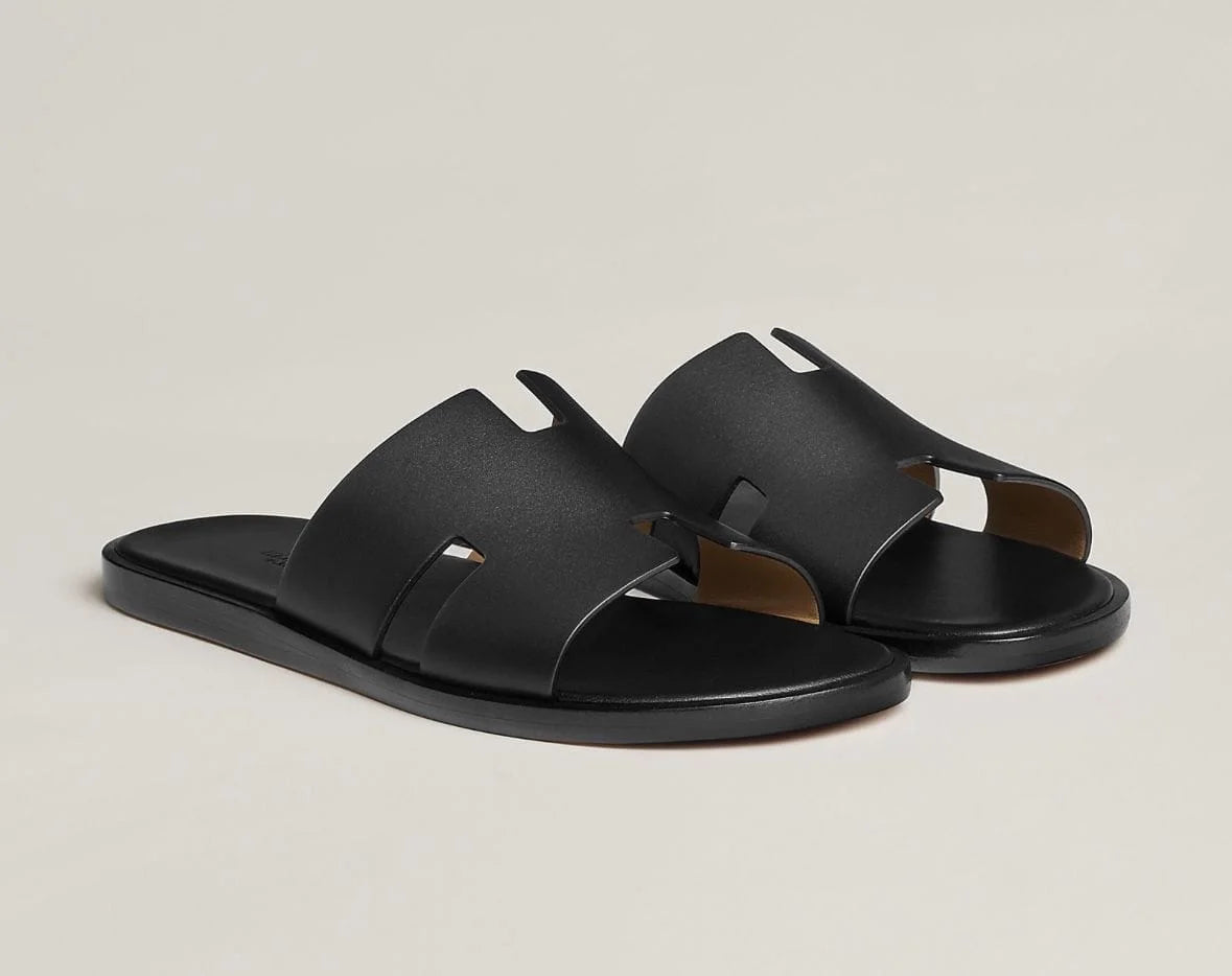HERMES || Men's Izmir Leather Sandal - Noir (Black)