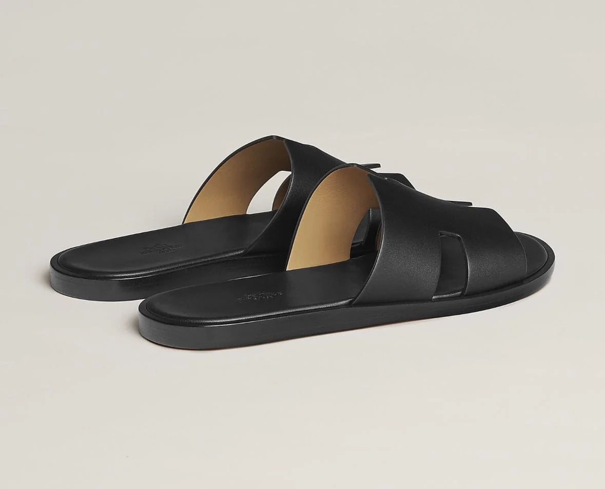 HERMES || Men's Izmir Leather Sandal - Noir (Black)