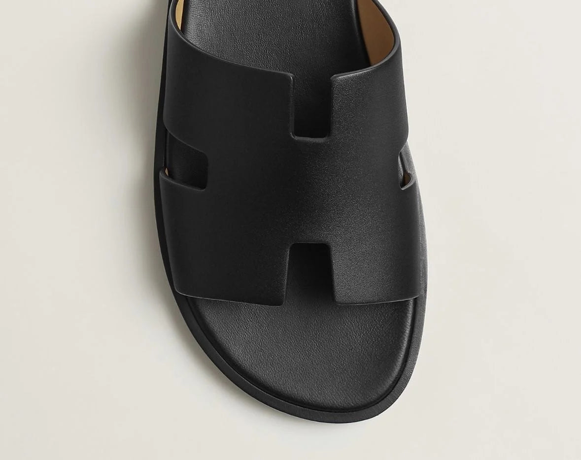 HERMES || Men's Izmir Leather Sandal - Noir (Black)
