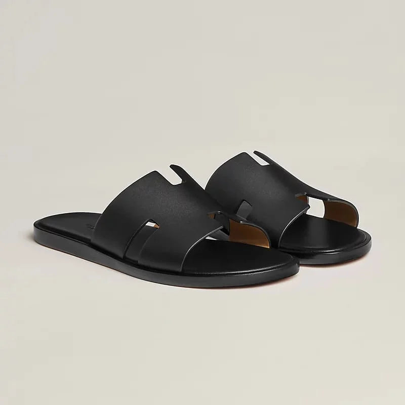 HERMES || Men's Izmir Leather Sandal - Noir (Black)