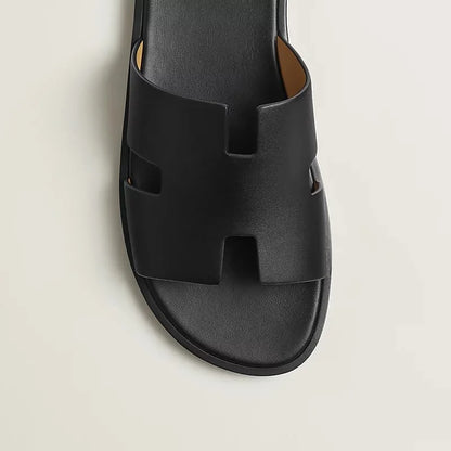 HERMES || Men's Izmir Leather Sandal - Noir (Black)