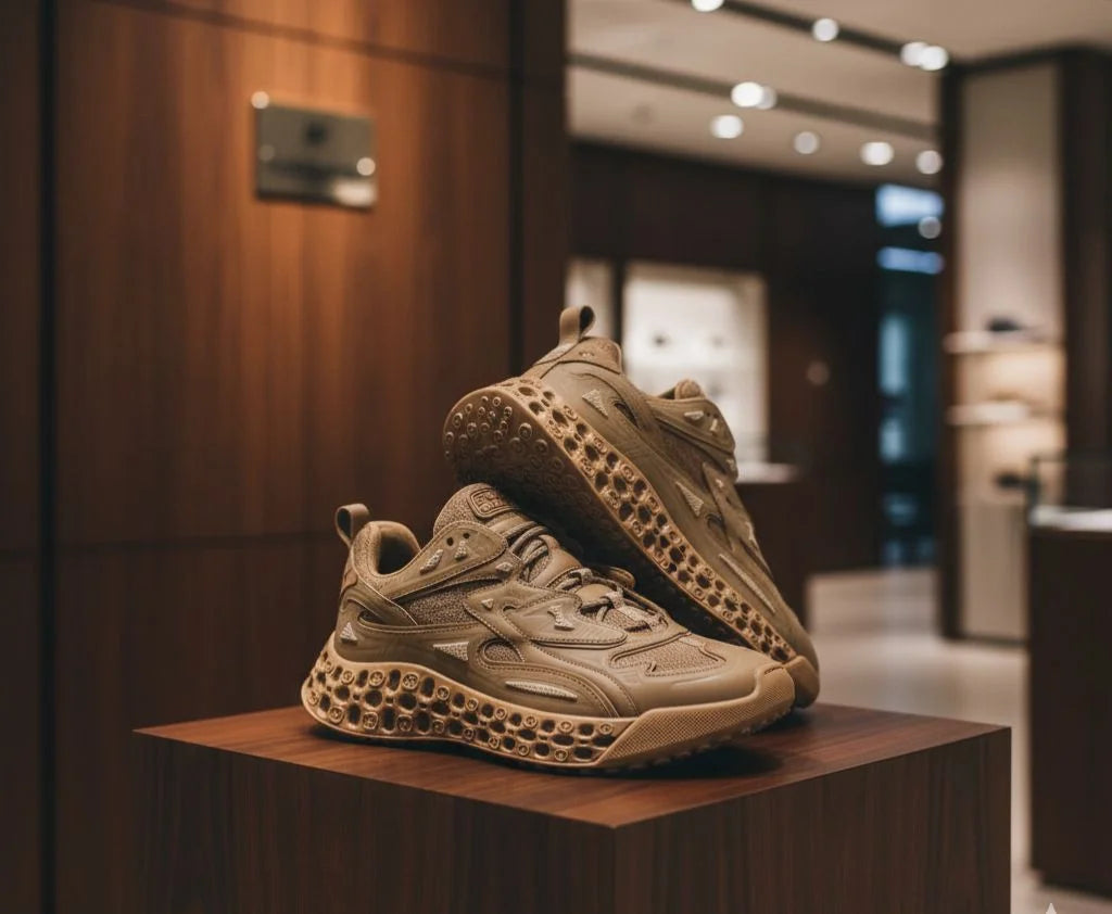 GUCCI || Men's GG Mac80 Sneakers - Tan Beige Technical Fabric & Leather - FASHION MYST