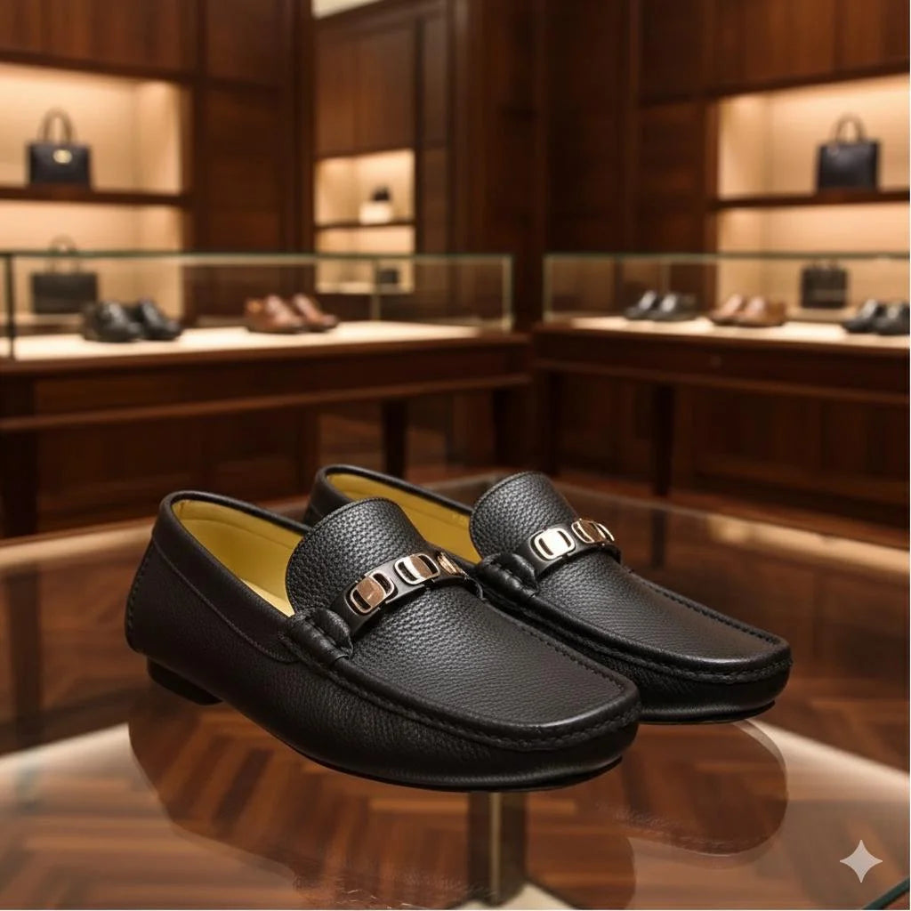 SALVATORE FERRAGAMO || Black Leather Bit Loafer – Italian Luxury Craftsmanship - FASHION MYST