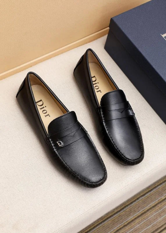 CHRISTIAN DIOR || Men's Granville Loafer - Black Smooth Calfskin with Tonal CD Icon
