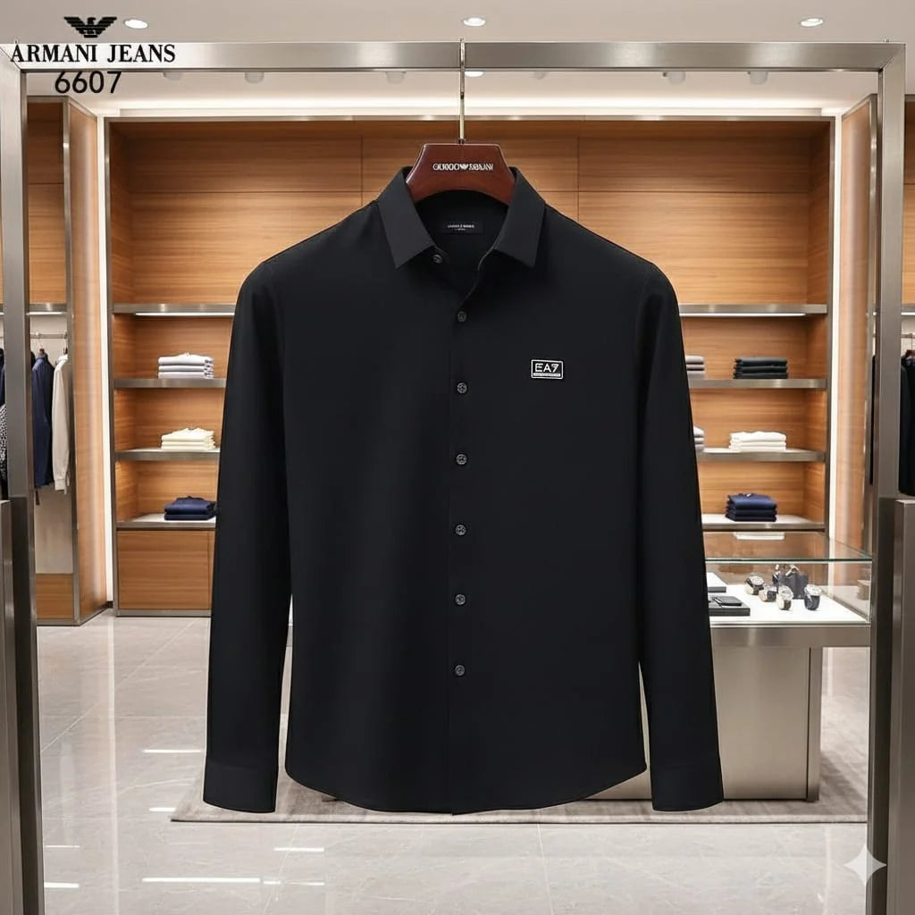 EA7 EMP*RIO ARM*NI || Men’s Luxury Slim-Fit Button-Down Shirt
